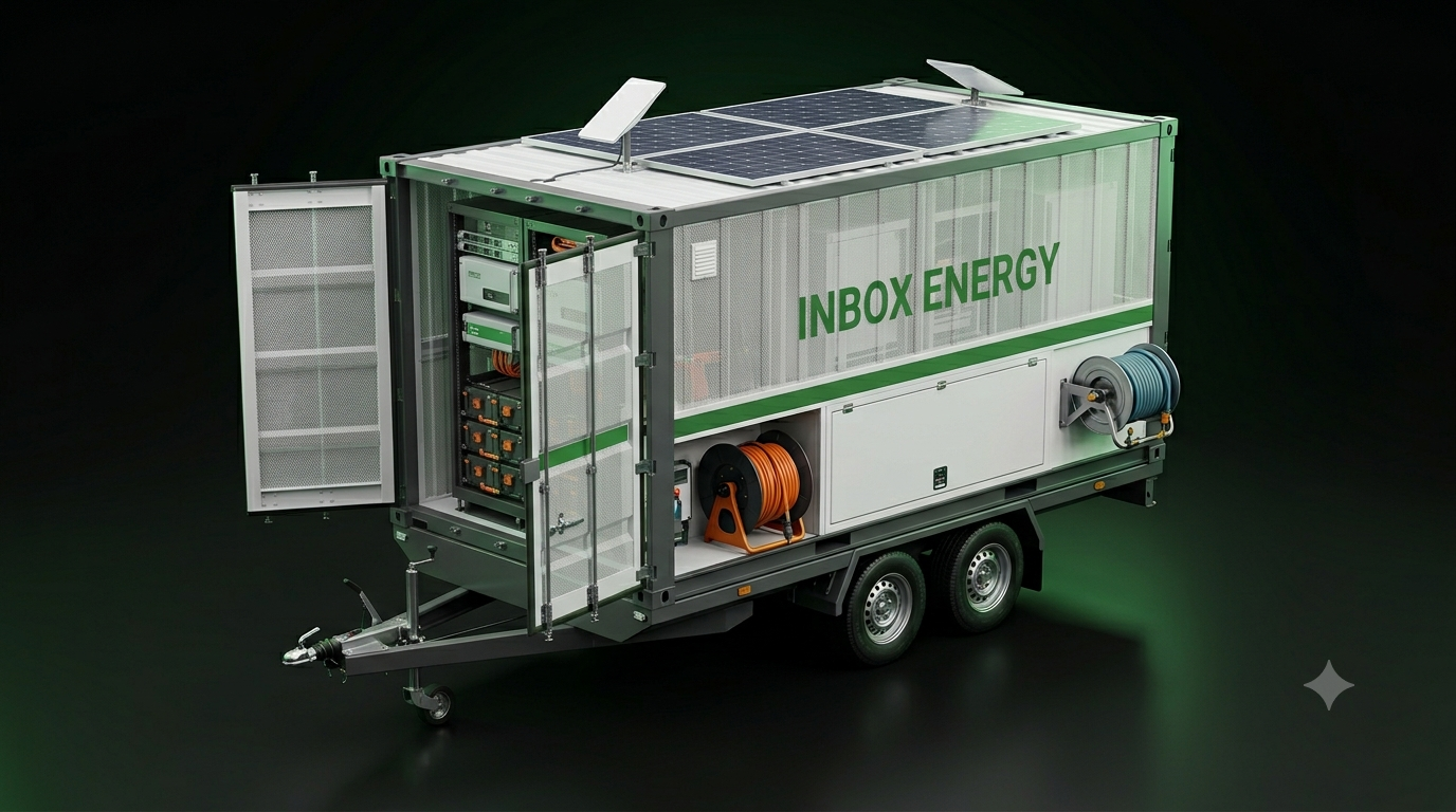 Aanhanger XL — Dubbelassig. Uitbreidbaar tot 3 modules. Industriële capaciteit met haspel en watercircuit.